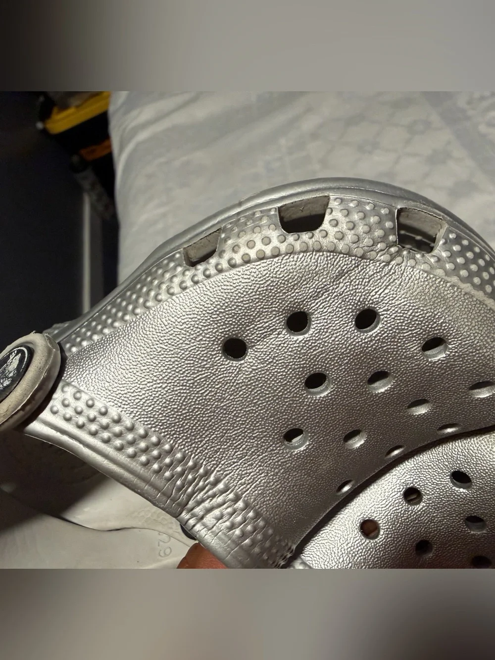 Crocs Classic Clogs for Kids in Metallic Silver